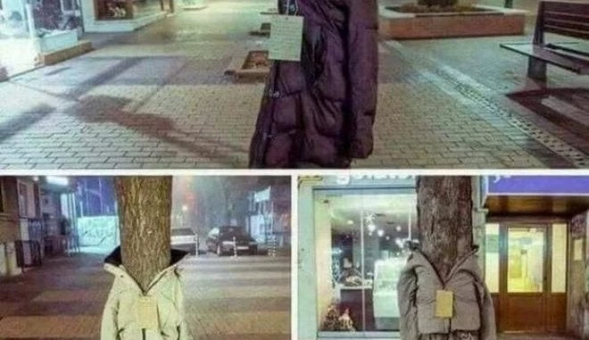 Στη Λάρισα ντύνουν τα δέντρα με μπουφάν για έναν υπέροχο λόγο